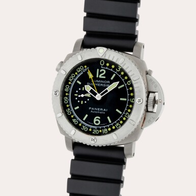 View full screen - View 1 of Lot 283. Luminor Submersible 1950 Depth Gauge, Reference PAM00193 | A titanium wristwatch with depth gauge | Circa 2007.