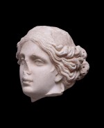 A Roman Marble Head of a Goddess, 2nd Century A.D.