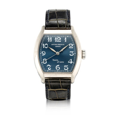 View full screen - View 1 of Lot 8127. Antoine Preziuso | Hour of Love, A limited edition white gold wristwatch with concealed erotic automaton, Circa 2000 | 限量版白金腕錶,備隱藏式春宮自動人偶,約2000年製.