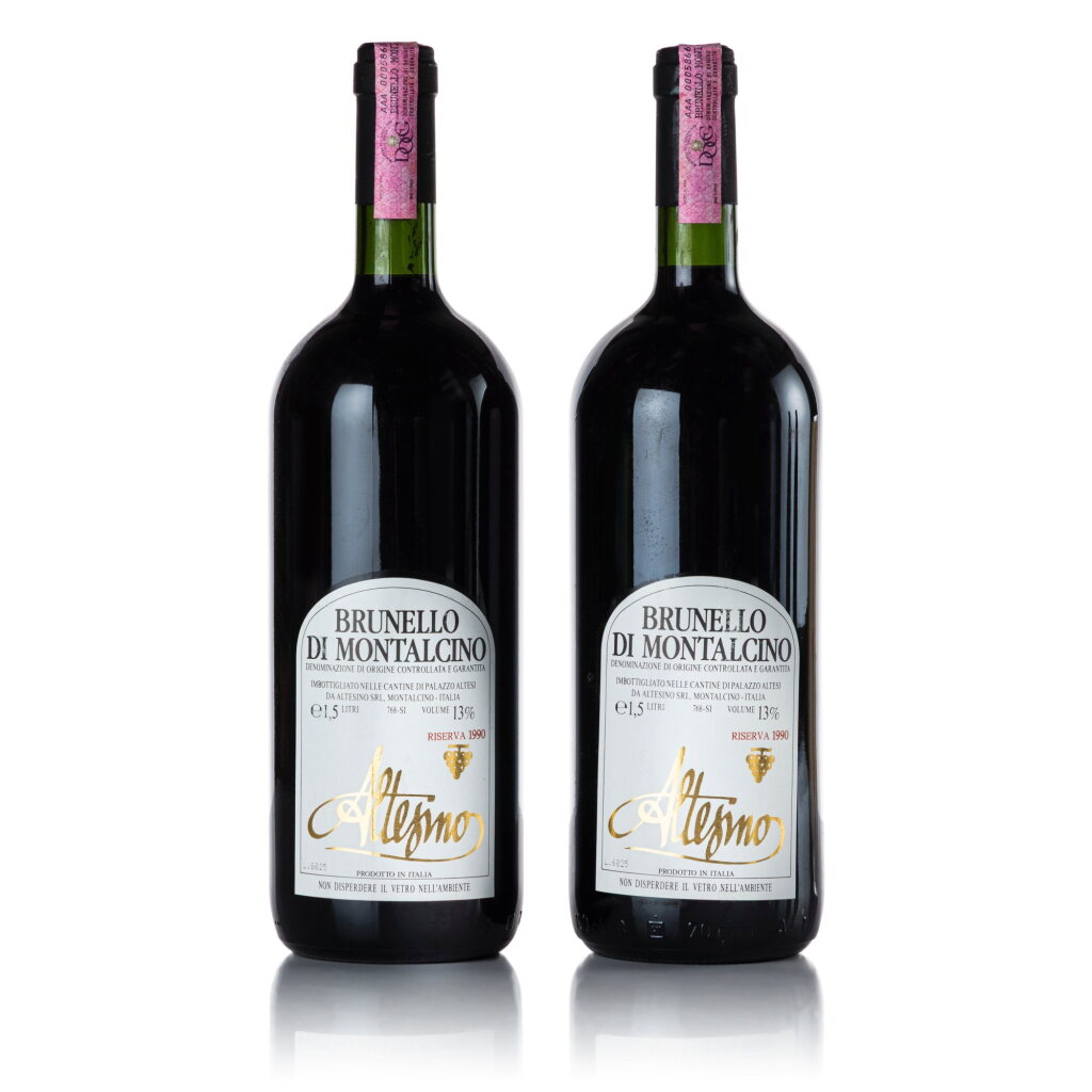 View full screen - View 1 of Lot 542. Brunello di Montalcino, Riserva 1990 Altesino (2 MAG).