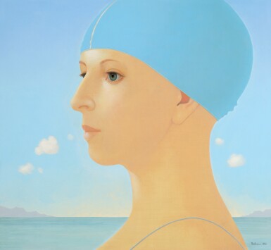View full screen - View 1 of Lot 309. Swimmer with Blue Cap.