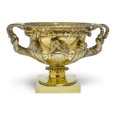View full screen - View 1 of Lot 252. A GEORGE IV SILVER-GILT WARWICK VASE, PAUL STORR, LONDON, 1821.