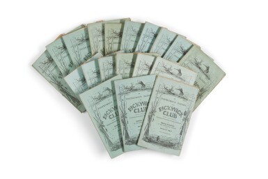 View full screen - View 1 of Lot 15. Dickens, The Posthumous Papers of the Pickwick Club, 1836-1837, 19/20 original parts.