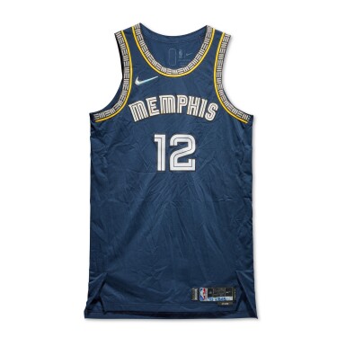 View full screen - View 1 of Lot 35. Ja Morant 2022 Memphis Grizzlies Game Worn Jersey.