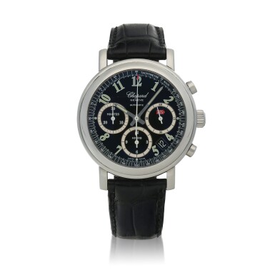View full screen - View 1 of Lot 74. Mille Miglia, Ref. 8331 Stainless steel chronograph wristwatch with date Circa 2004.