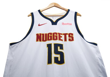 View full screen - View 1 of Lot 25. Nikola Jokic Denver Nuggets 2023-2024 Game Worn Association Edition Jersey | Triple-Double | MVP Season.