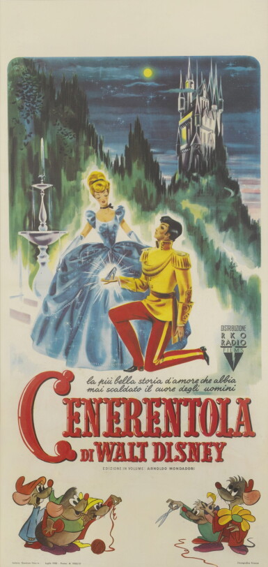View full screen - View 1 of Lot 3. CINDERELLA / CENERENTOLA (1950) POSTER, ITALIAN.