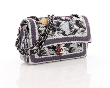 View full screen - View 1 of Lot 146. Multicolor fabric and printed vinyl classic shoulder bag.