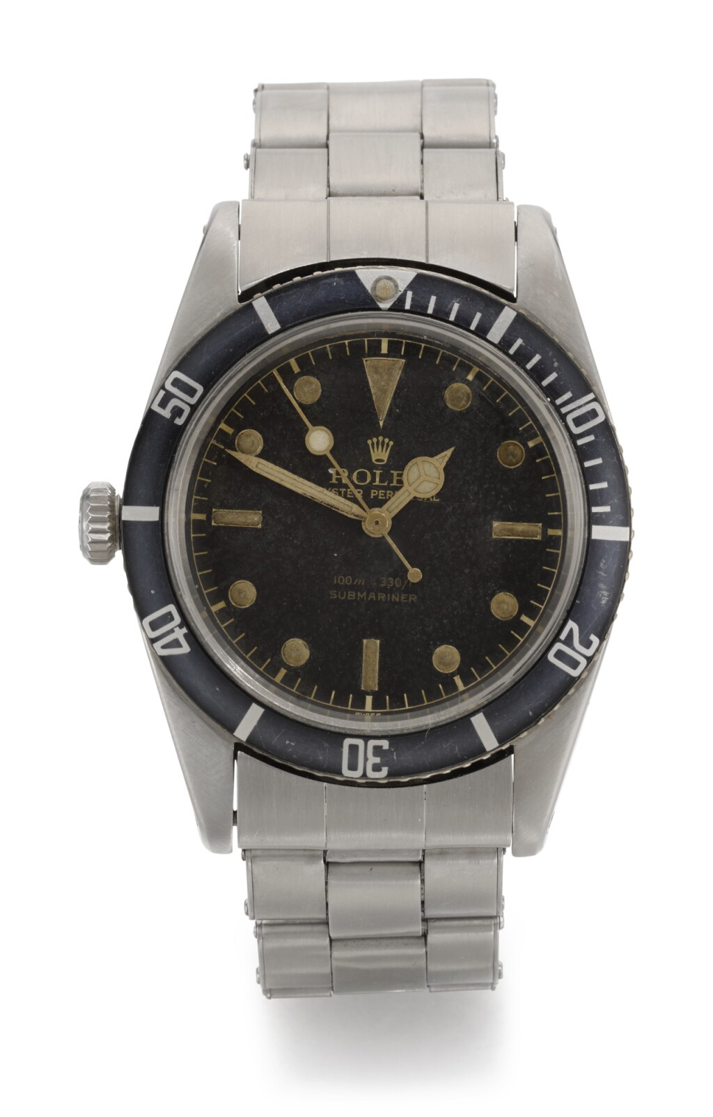 View full screen - View 1 of Lot 64. ROLEX | SUBMARINER, REFERENCE 6536/1, LEFT-HANDED STAINLESS STEEL WRISTWATCH WITH BRACELET, CIRCA 1956.