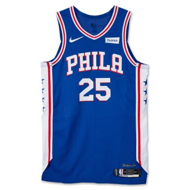 View full screen - View 1 of Lot 33. Ben Simmons Philadelphia 76ers 2019-2020 Game Worn Away Jersey.