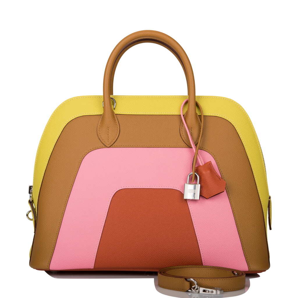 View full screen - View 1 of Lot 45. "Sunrise" Rainbow Bolide 30cm in Epsom Leather with Palladium Hardware, 2020.