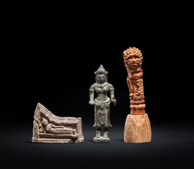 View full screen - View 1 of Lot 64. A group of three ritual implements, Thailand and Indonesia, 13th - 20th century.