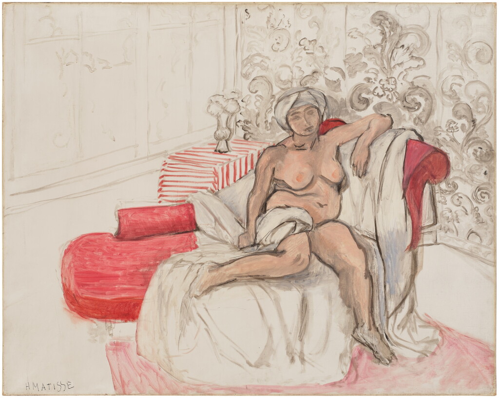 View full screen - View 1 of Lot 112. Nu sur la chaise longue.