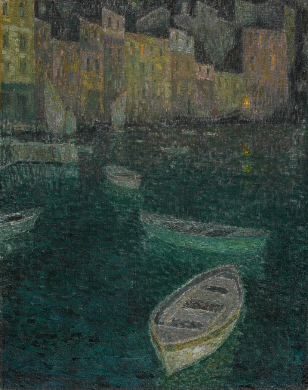 View full screen - View 1 of Lot 217. Clair de lune sur le port.