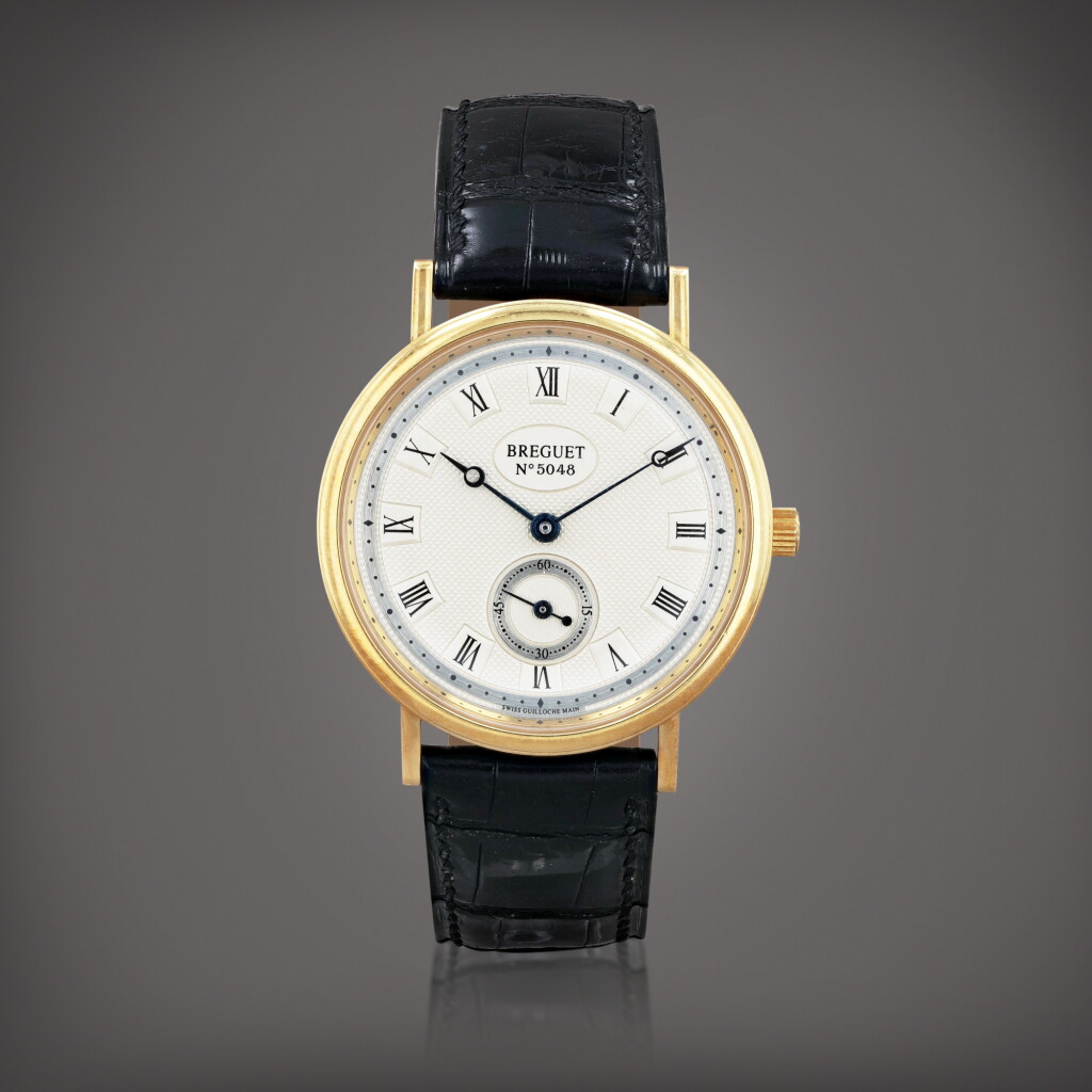 View full screen - View 1 of Lot 454. BREGUET, Classic, Ref 3910, No 5048G, yellow gold, manual.