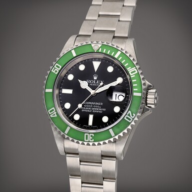 View full screen - View 1 of Lot 434. Reference 16610LV Submariner | A stainless steel automatic wristwatch with date and bracelet, Circa 2005.