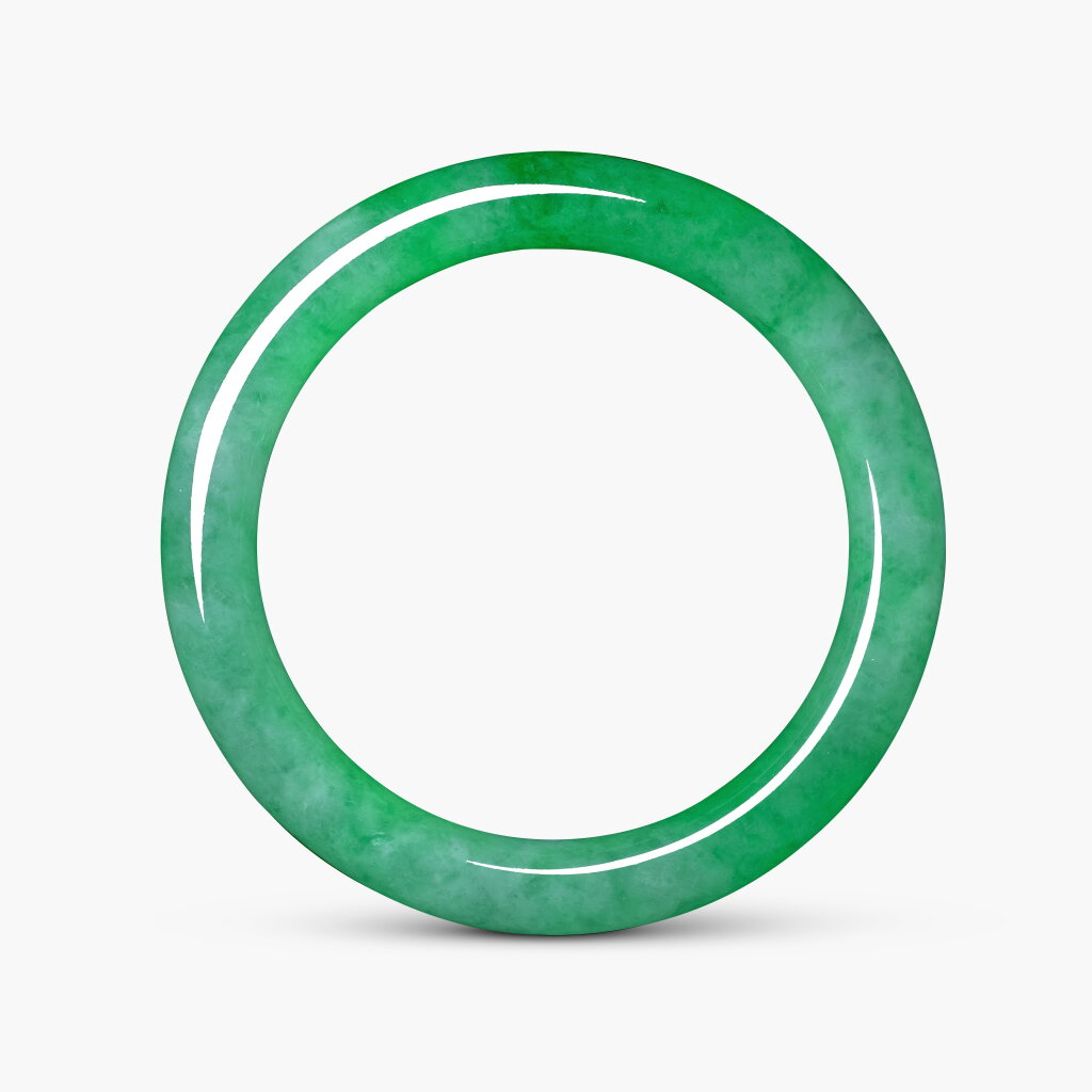 View full screen - View 1 of Lot 1637. Jadeite Bangle | 天然「緬甸」翡翠 手鐲.