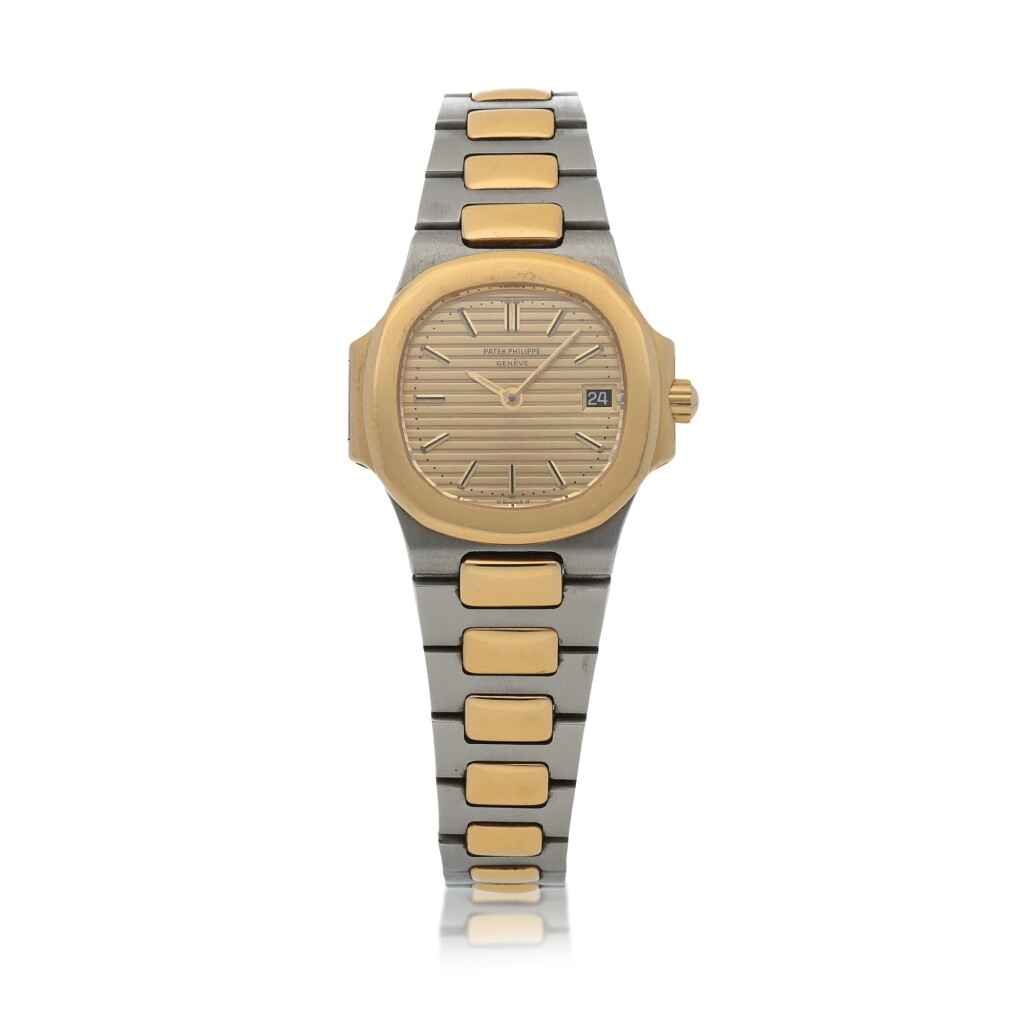View full screen - View 1 of Lot 76. Nautilus, Ref. 4700/1 Stainless steel and yellow gold wristwatch with date and bracelet Circa 1995.