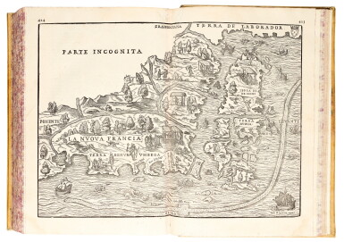 View full screen - View 1 of Lot 155. Ramusio | Navigationi et viaggi, 1563-1583-1565, 3 volumes.