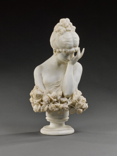 View full screen - View 1 of Lot 74. Bust of a Beauty with flowers.