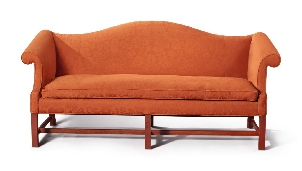 View full screen - View 1 of Lot 101. Fine and Rare Chippendale Cherrywood Sofa, Connecticut, circa 1780.