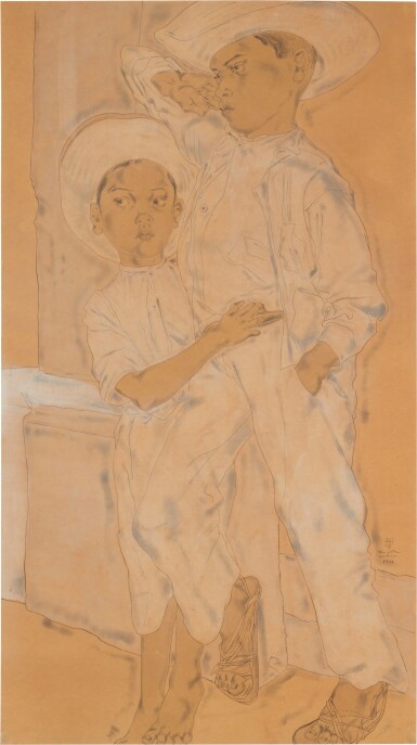 View full screen - View 1 of Lot 164. Deux enfants mexicains.