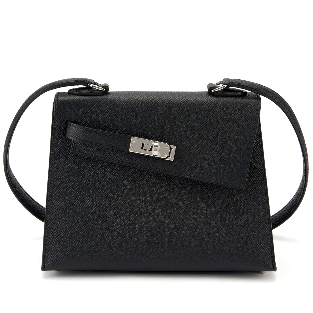 Voir en plein écran - Voir 1 du lot 7776. Limited Edition Black Epsom Kelly en Desordre 20 Sellier Palladium Hardware, 2022.