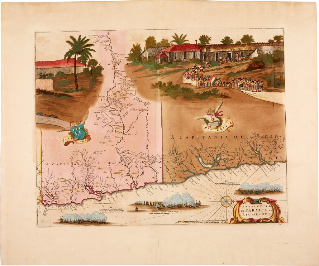 View full screen - View 1 of Lot 244. South America—Joan Blaeu | Two maps, 1660s.