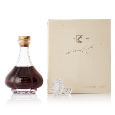 View full screen - View 1 of Lot 6525. Hennessy La Roche Courbon 220th Anniversary Crystal Decanter 43.0 abv NV (1 BT70).
