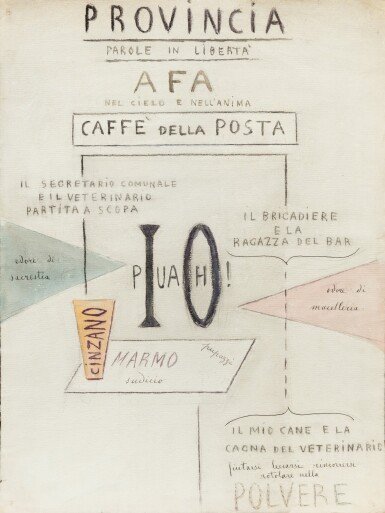 View full screen - View 1 of Lot 19. Caffè della Posta. Parole in libertà. 1916. .