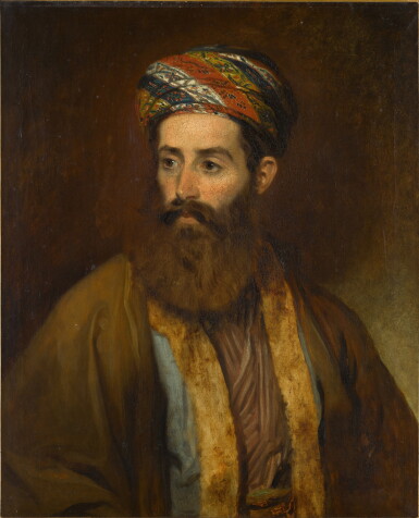 View full screen - View 1 of Lot 135. Portrait of a man wearing a turban.