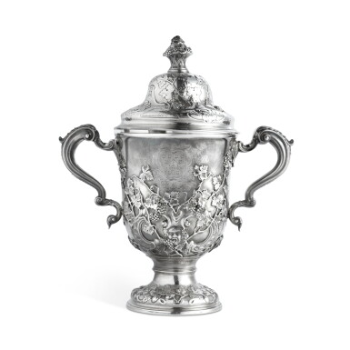 View full screen - View 1 of Lot 376. A George II Silver Cup and Cover, George Wickes, London, 1740.