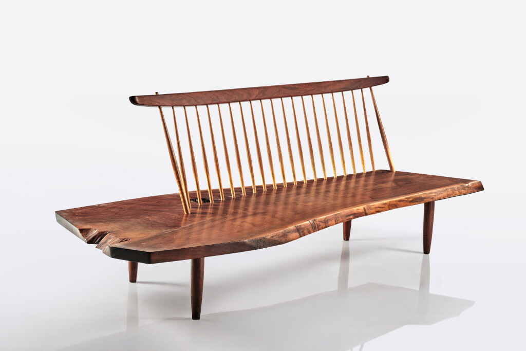 View full screen - View 1 of Lot 92. George Nakashima, "Conoid" Bench.