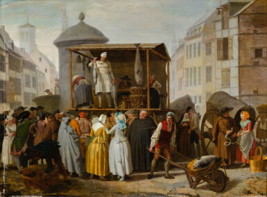 View full screen - View 1 of Lot 36. The fish market | Le marché aux poissons.