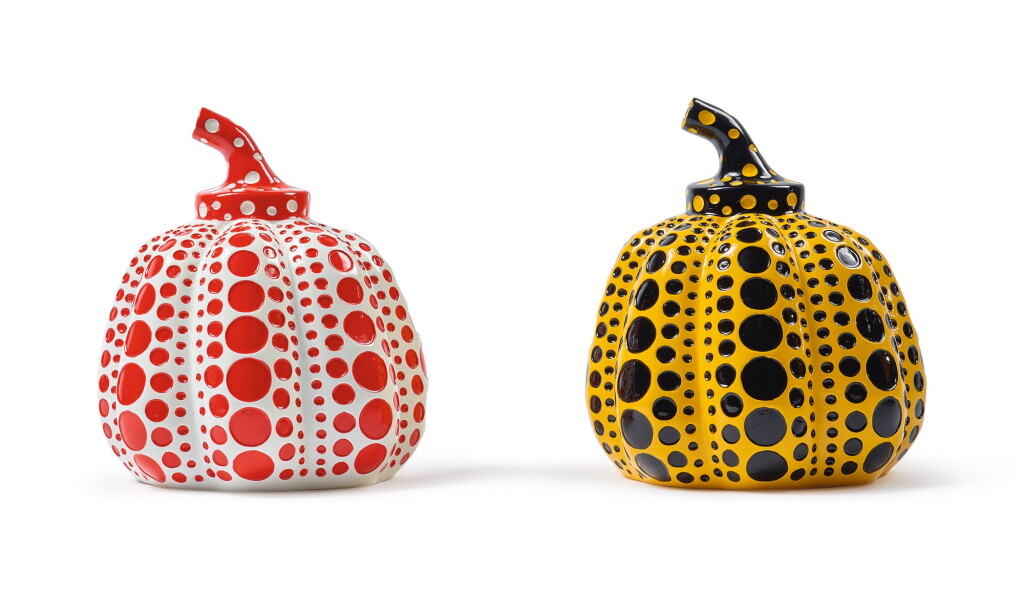 View full screen - View 1 of Lot 60. YAYOI KUSAMA | YELLOW PUMPKIN; AND RED PUMPKIN.