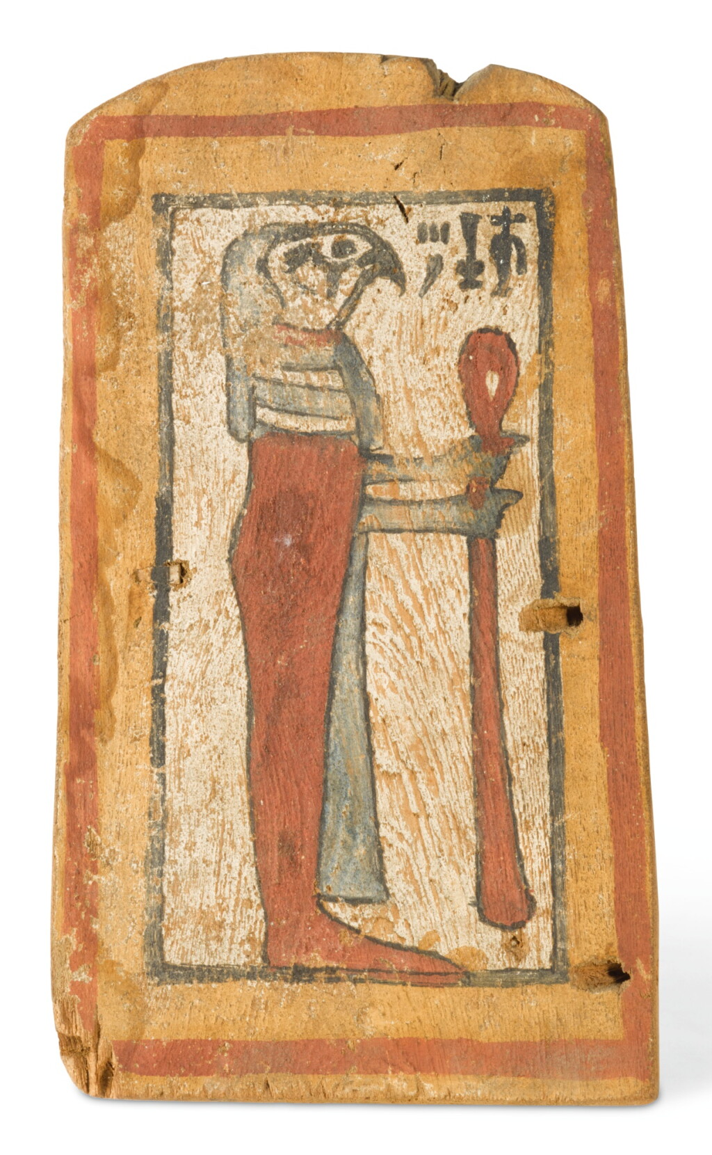 View full screen - View 1 of Lot 180. AN EGYPTIAN WOOD PANEL WITH QEBEHSENUEF, LATE PERIOD, 716-30 B.C..