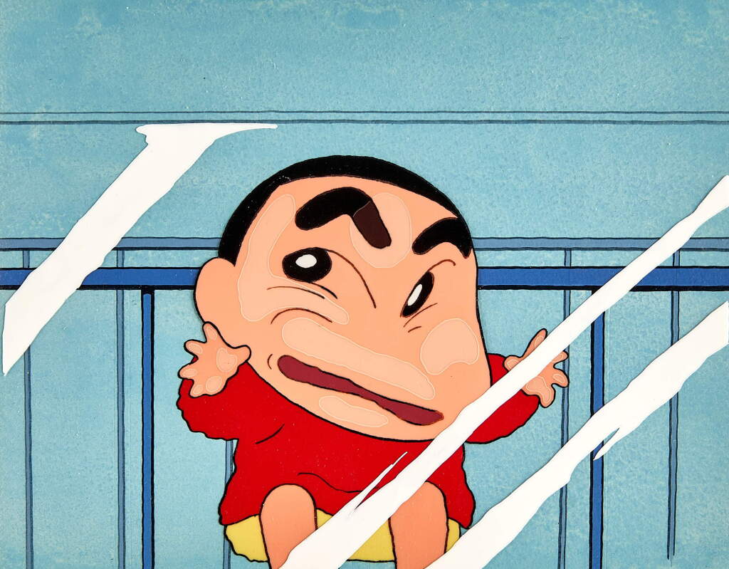 View full screen - View 1 of Lot 91. Window Animation Cels with Hand-painted Original Background | 窗戶賽璐璐,附手繪原裝背景.