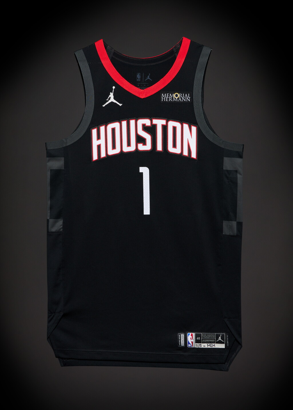 View full screen - View 1 of Lot 20. Amen Thompson Houston Rockets 2025-2026 Game Worn Statement Edition Jersey | Double-Double.