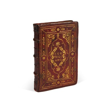 View full screen - View 1 of Lot 255. Castiglione, Il libro del cortegiano, Venice, Aldus, 1541, Venetian red morocco gilt by the Cicero Binder.