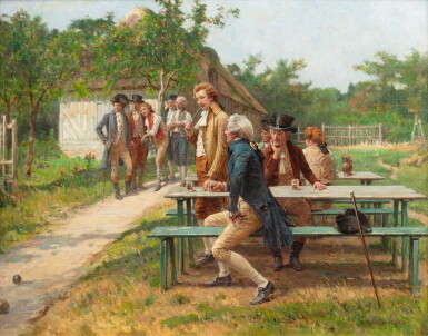 View full screen - View 1 of Lot 85. The boule players | La partie de boule.