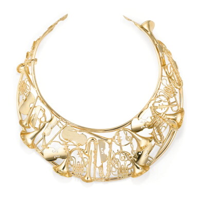View full screen - View 1 of Lot 178. COLLIER OR, ARMAN, VERS 1985 | GOLD NECKLACE, ARMAN, CIRCA 1985.