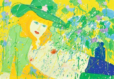 View full screen - View 1 of Lot 514. Walasse Ting 丁雄泉 | Kiss me, Kiss me 吻我,吻我.