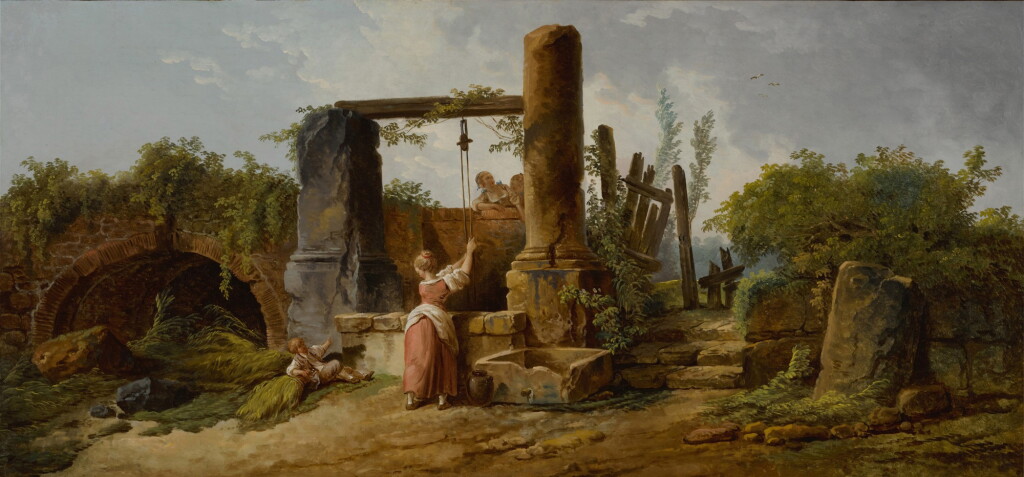 View full screen - View 1 of Lot 70. A peasant woman at a well.