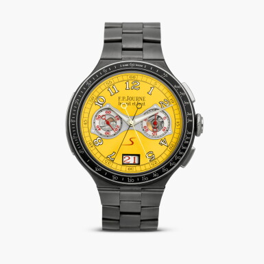 View full screen - View 1 of Lot 2413. lineSport Chronographe Rattrapante | A titanium split seconds single button chronograph bracelet watch with date, Circa 2023.