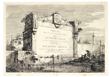 View full screen - View 1 of Lot 5. GIOVANNI ANTONIO CANAL, CALLED CANALETTO | VEDUTE: FOUR VIEWS (B. 1, 2, 5, 11).