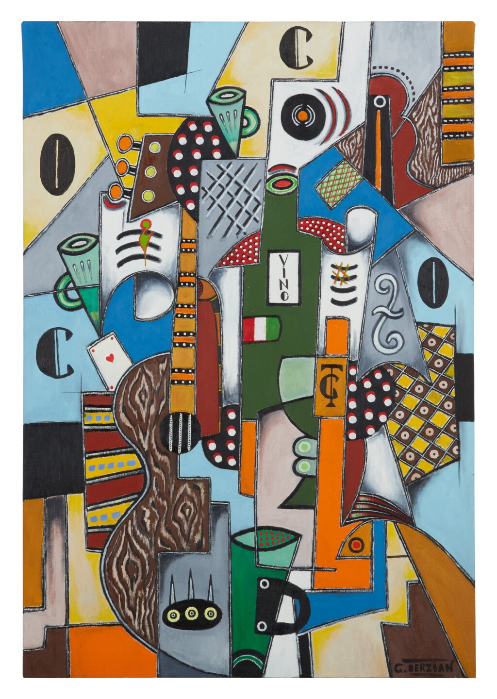 View full screen - View 1 of Lot 13. GEORGES TERZIAN | GUITARE ET PIPE.
