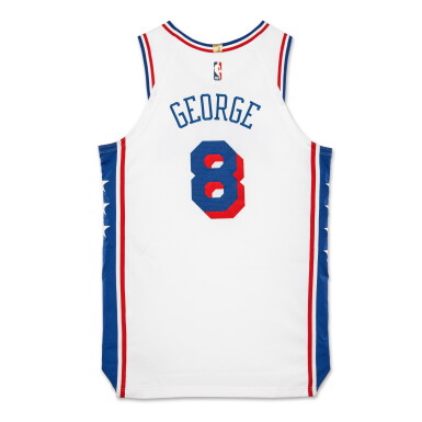 View full screen - View 1 of Lot 106. Paul George Philadelphia 76ers 2024-2025 Emirates NBA Cup Game Worn Association Edition Jersey .