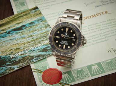 View full screen - View 1 of Lot 29. Reference 1665 'Great White' Sea-Dweller, A stainless steel automatic wristwatch with date and bracelet, Circa 1972.
