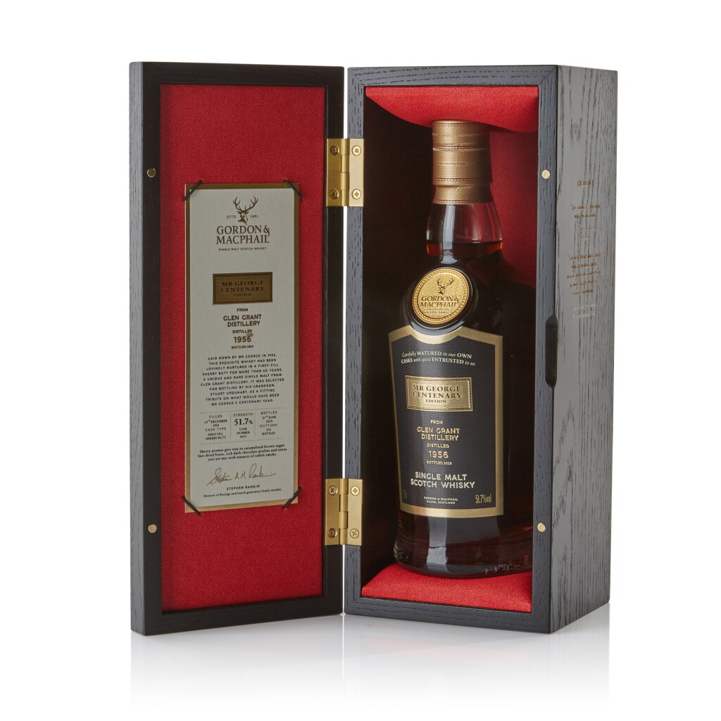 View full screen - View 1 of Lot 98. Glen Grant Gordon & MacPhail 62 Year Old Mr. George Centenary Edition 51.7 abv 1956 .