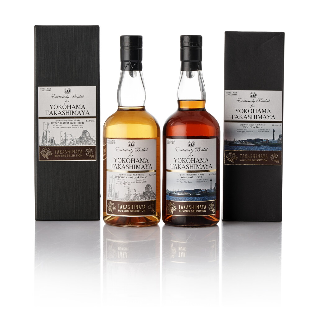 View full screen - View 1 of Lot 6771. 秩父 Ichiro's Malt Chichibu Cask #5072 & #3291 Takashimaya Buyers Selection (2 BT70).